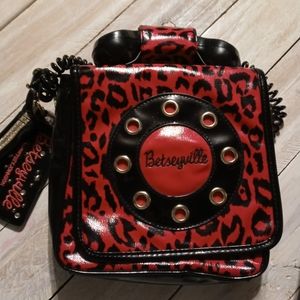 Rare Betseyville Phone Purse in Pink amd Black Leopard/Cheetah Print by Betsey J